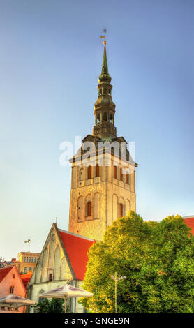 Eglise Saint-Nicolas à Tallinn - Estonie Banque D'Images