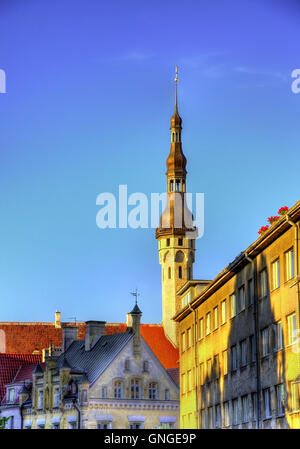 Bâtiments du centre historique de Tallinn, Estonie Banque D'Images