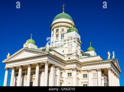 Vue de la cathédrale luthérienne d'Helsinki - Finlande Banque D'Images