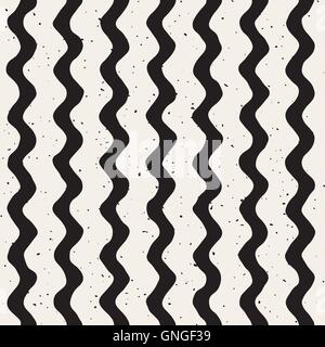 Seamless Vector Pattern Grunge lignes ondulées verticales Illustration de Vecteur