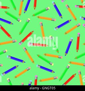 Crayon transparente Motif sur vert. Illustration de Vecteur