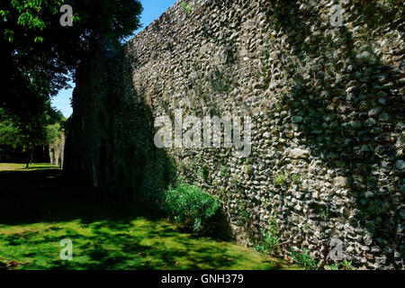 WOLVESLEY SUR MÂCHICOULIS MUR DE CHÂTEAU HAUT Banque D'Images