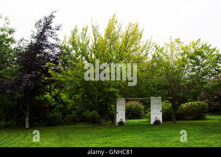 Jardin de la maison du docteur Inn and Spa at Green's Harbour, à Terre-Neuve et Labrador, Canada. L'auberge est sur un domaine de 10 Banque D'Images