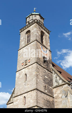 Saint George's Minster, vieille ville, Dinkelsbuehl centrale, Franconia, Bavaria, Germany Banque D'Images