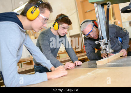 L'apprentissage de menuiserie Banque D'Images