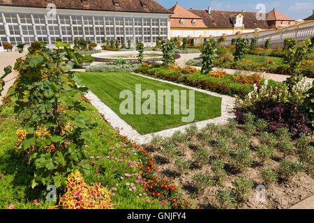 Avec orangerie serre adjacente au château Schloss hof, Basse Autriche Banque D'Images