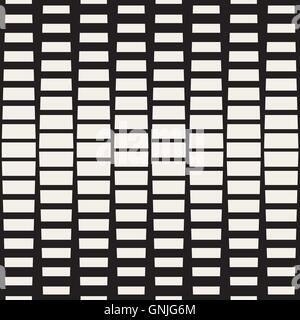 Seamless Vector Rectangle noir et blanc motif géométrique de demi-teinte Illustration de Vecteur