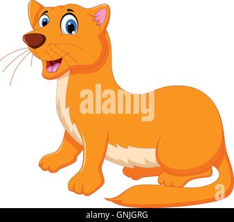 Belette funny cartoon Illustration de Vecteur