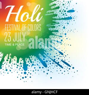 L'affiche du festival Holi Illustration de Vecteur