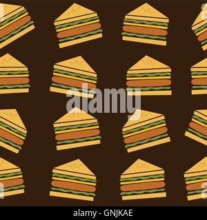 Thème délicieux sandwich Illustration de Vecteur