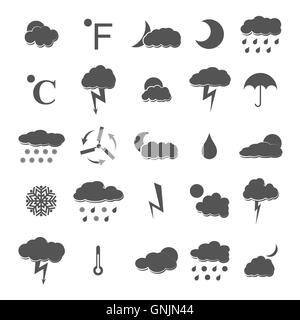 Icônes Météo, vector illustration. Illustration de Vecteur