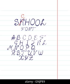 Hand drawn font en format vectoriel Illustration de Vecteur