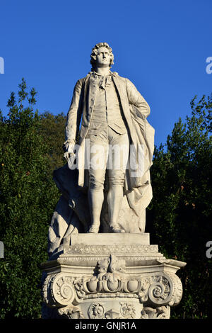 Monument de Wolfgang Goethe, le célèbre écrivain allemand, dans la région de Villa Borghese parc public, Rome Banque D'Images