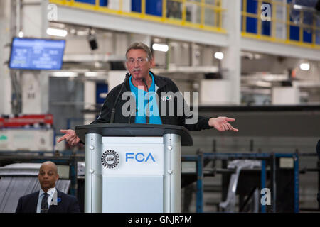 Sterling Heights, Michigan, United Auto Workers Vice Président Norwood Jewell. Banque D'Images