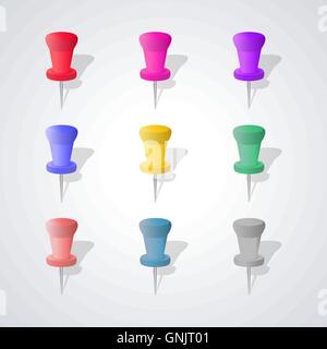 Ensemble d'épingles, vector illustration. Illustration de Vecteur