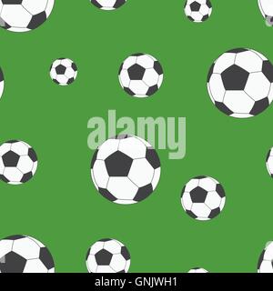 Motif de fond transparent avec des ballons de foot. Illustration de Vecteur