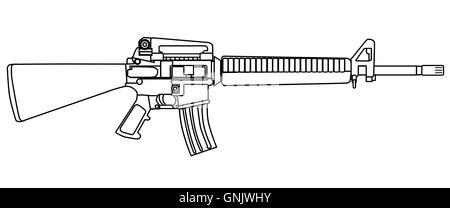 Fusil de guerre typique Illustration de Vecteur