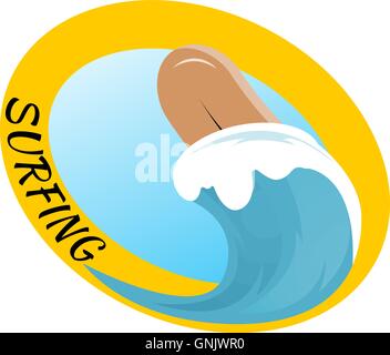 Logo surf vector illustration Illustration de Vecteur