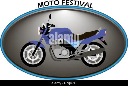 Moto logo sur fond blanc Illustration de Vecteur