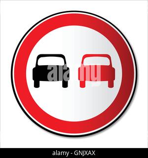 Pas de dépassements Road Traffic Sign Illustration de Vecteur