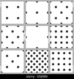 Set. Le modèle logique du floorball balls Illustration de Vecteur