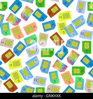 Cartes SIM motif transparent Illustration de Vecteur