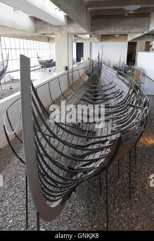 Skuldelev longboat viking ship original pièce à Roskilde Viking Ship Museum en Nouvelle-Zélande, au Danemark Banque D'Images