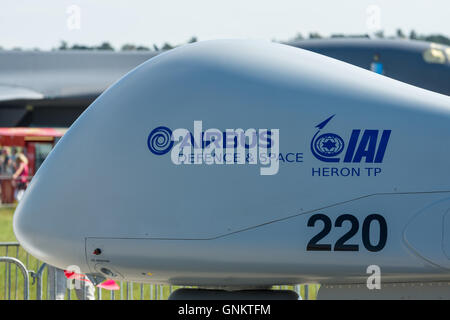 Détail de l'UAV de reconnaissance IAI Eitan (constance), également connu sous le nom TP Heron par la division Malat d'Israël Aerospace Industries. Banque D'Images