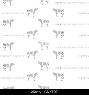 Avec des vaches. Illustration de Vecteur