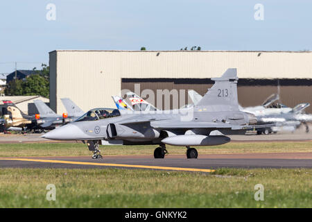 Armée de l'air suédoise (Flygvapnet) Saab Gripen JAS-39C avion de combat polyvalent Banque D'Images