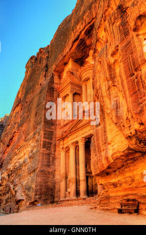 Al Khazneh Temple de Pétra. Site du patrimoine mondial de l'UNESCO Banque D'Images