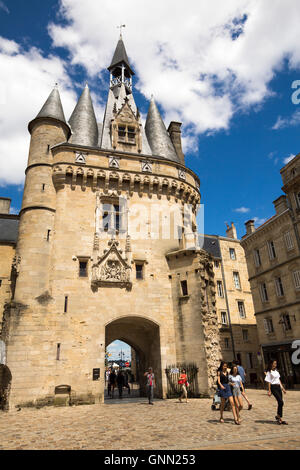 Unesco World Heritage Site. Porte Cailhau, une porte dans les murs de l'ancienne Bordeaux, Gironde. Aquitaine France Europe Banque D'Images