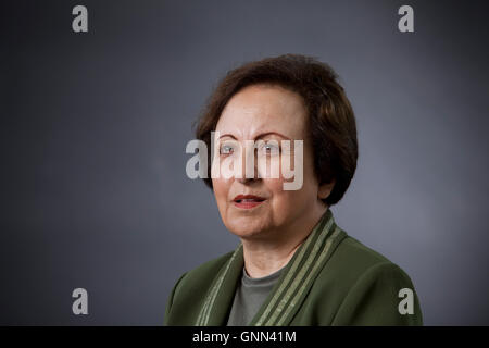 Shirin Ebadi, l'avocate iranienne, un ancien juge et militant des droits de l'homme , à la Edinburgh International Book Festival. Edimbourg, Ecosse. 13 août 2016 Banque D'Images