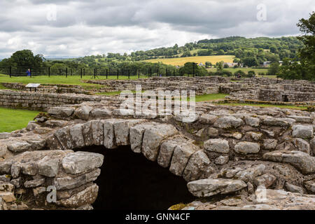 Northumberland, England, UK. (Cilurnum Chesters) Roman Fort. Entrée de la chambre forte, où l'argent a été mémorisé. Banque D'Images