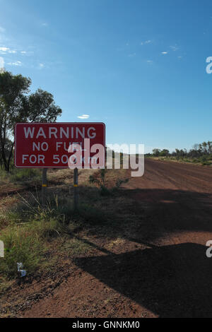 Aucun signe de carburant dans les terres du Territoire du Nord - Australie Banque D'Images