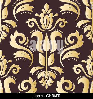 Motif Oriental vectoriel continu avec des éléments 3D Illustration de Vecteur