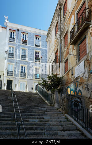 Lisbonne, Portugal, à la recherche de Santana à Travessa Banque D'Images