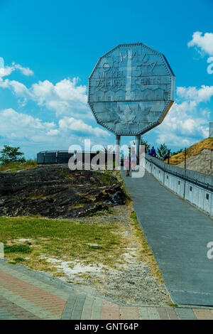 Sudbury Ontario Canada L'attraction Big Nickel Banque D'Images