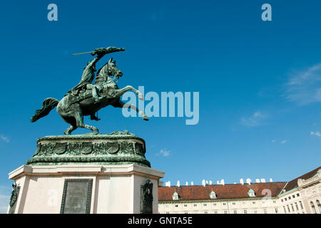 Statue de l'Archiduc Charles - Vienne - Autriche Banque D'Images