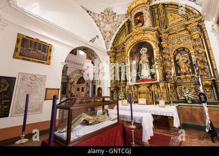 Retable Baroque. L'Iglesia Nuestra Señora del Carmen, bâtiment de style mudéjar et style baroque. Antequera,province de Malaga Costa del Sol Banque D'Images