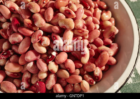 Ansazi Haricots, un Native American food, trempés et prêt pour la cuisson Banque D'Images