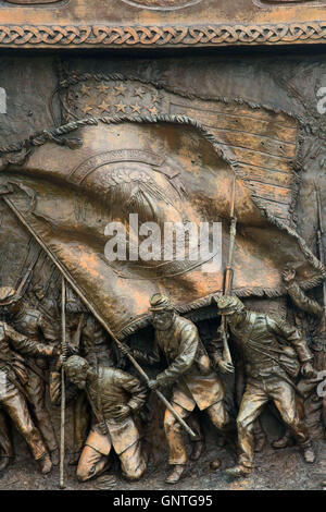 Plaque monument Brigade irlandaise à Bloody Lane, champ de bataille National d'Antietam, Maryland Banque D'Images