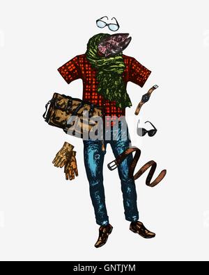 La mode. Vêtements hommes Illustration de Vecteur