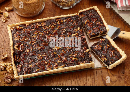 Tarte aux noix au caramel Banque D'Images