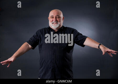 David Alexei Sayle, les Anglais humoriste, comédien et auteur, à l'Edinburgh International Book Festival. Edimbourg, Ecosse. 14 août 2016 Banque D'Images