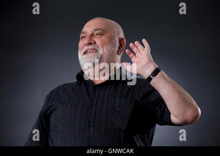 David Alexei Sayle, les Anglais humoriste, comédien et auteur, à l'Edinburgh International Book Festival. Edimbourg, Ecosse. 14 août 2016 Banque D'Images