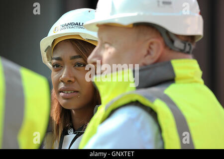 Boxpark Croydon, London, UK. 1er septembre 2016. Sian Anderson. Le maire de Londres, Sadiq Khan visites Boxpark, Croydon Croydon Boxpark en amont du festival d'ouverture de crédit fin octobre : Dinendra Haria/Alamy Live News Banque D'Images