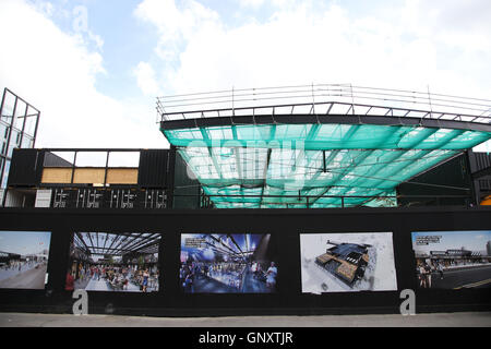 Boxpark Croydon, London, UK. 1er septembre 2016. Vue extérieure de Boxpark, Croydon. Le maire de Londres, Sadiq Khan visites Boxpark, Croydon Croydon Boxpark en amont du festival d'ouverture de crédit fin octobre : Dinendra Haria/Alamy Live News Banque D'Images