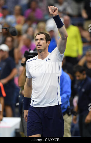 Flushing, New York, USA. 06Th Sep 2016. Andy Murray Vs Marcel Granollers sur Arthur Ashe Stadium de l'USTA Billie Jean King National Tennis Center le 1 septembre 2016 à Flushing Queens. Credit : MediaPunch Inc/Alamy Live News Banque D'Images