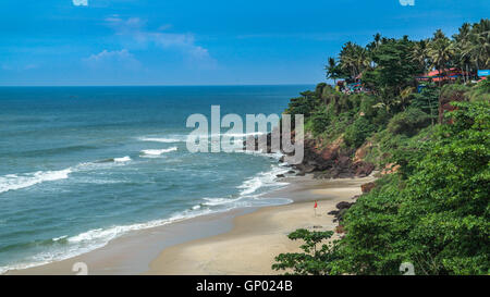 Lookout Plage de Varkala, Kerala - Inde Banque D'Images